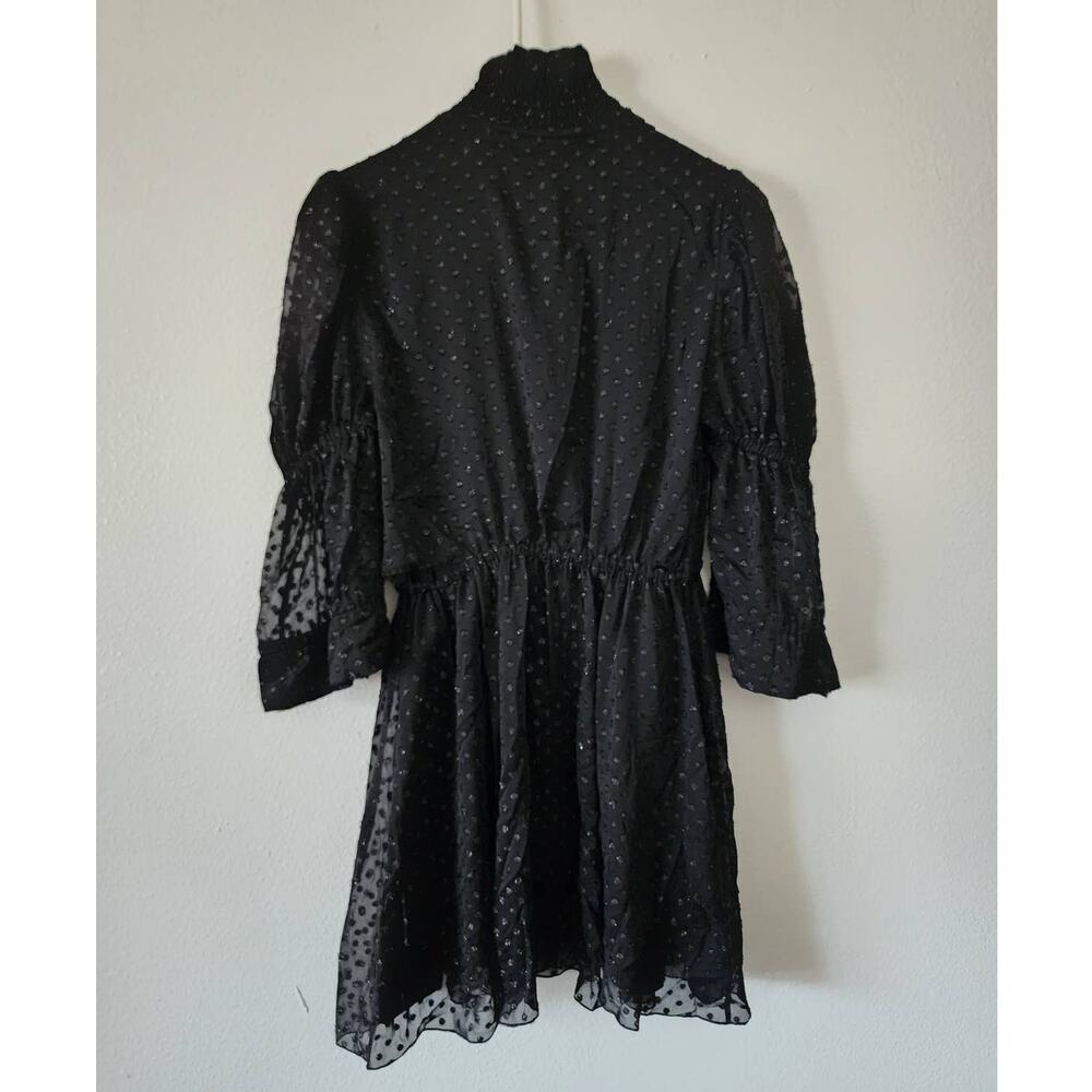 Philosophy Di Lorenzo Serafini Gathered Metallic Fil Coupe Georgette Mini Dress - Picture 5 of 15